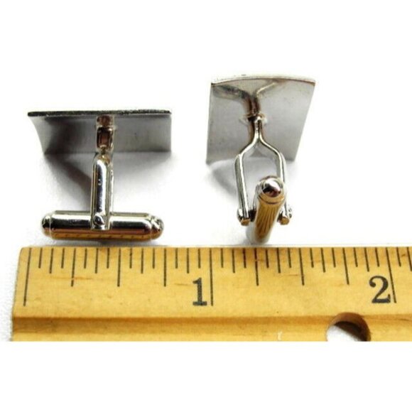 "F" Monogram Anson Cufflinks Vintage Sterling Silver 925 Patina Tux Shirt Dress - Picture 8 of 9